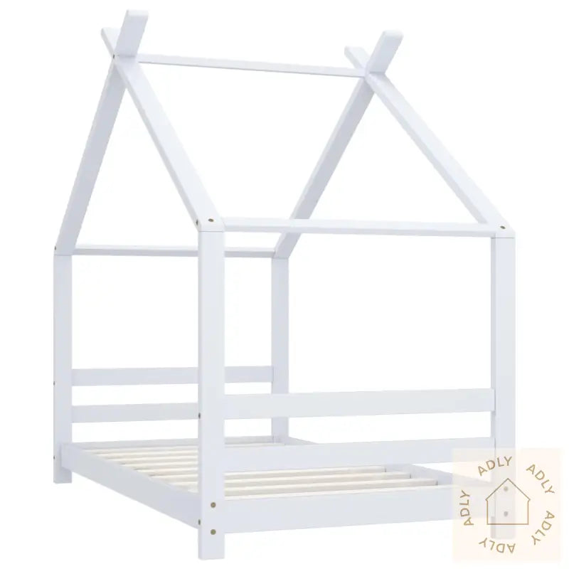 Sengeramme For Barn Heltre Furu Hvit 80X160 Cm