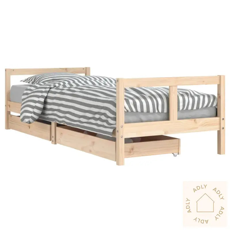 Barnesengeramme Med Skuffer 80X200 Cm Heltre Furu