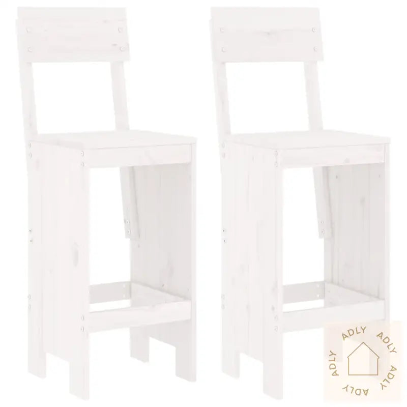 Barkrakker 2 Stk Hvit 40X48,5X115,5 Cm Heltre Furu