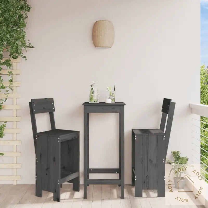 Barkrakker 2 Stk Grå 40X48,5X115,5 Cm Heltre Furu