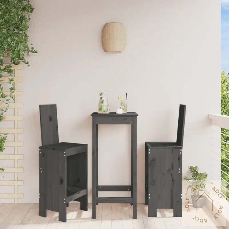 Barkrakker 2 Stk Grå 40X42X120 Cm Heltre Furu
