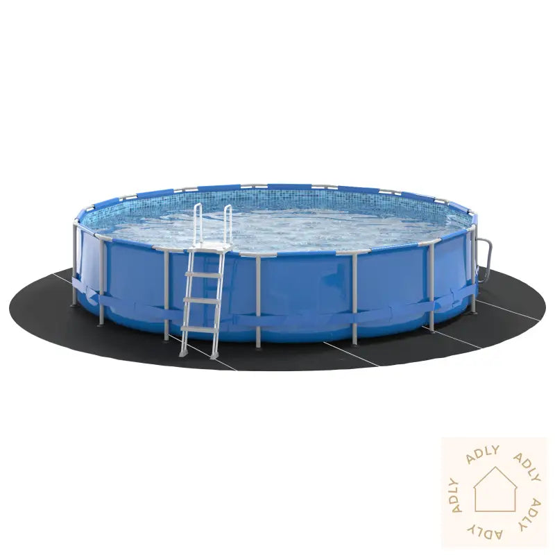 Rundt Bassengtrekk Svart Plast Ø 610 Cm Vanntett Bassengtrekk