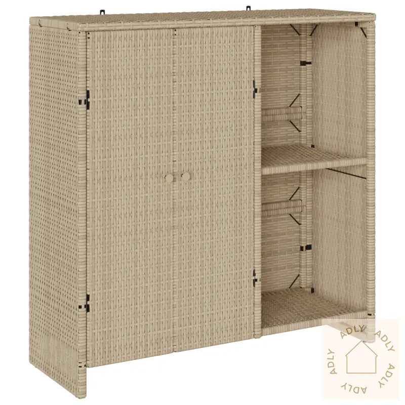 Lagringsskap Beige 100X36X102 Cm Rotting