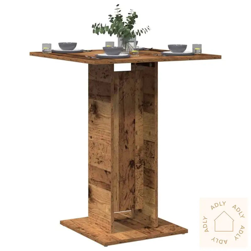 Bistrobord Gammelt Tre 60X60X75 Cm Konstruert Tre