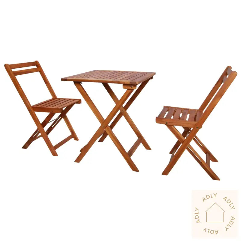 Sammenleggbart Bistrosett 3 Deler Heltre Akasie