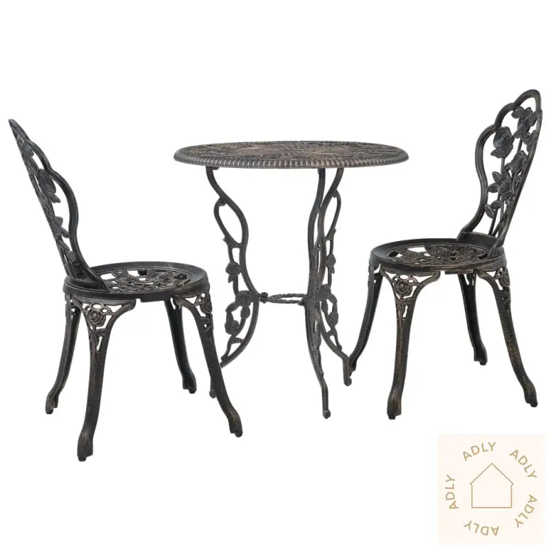 Bistrosett 3 Deler Aluminium