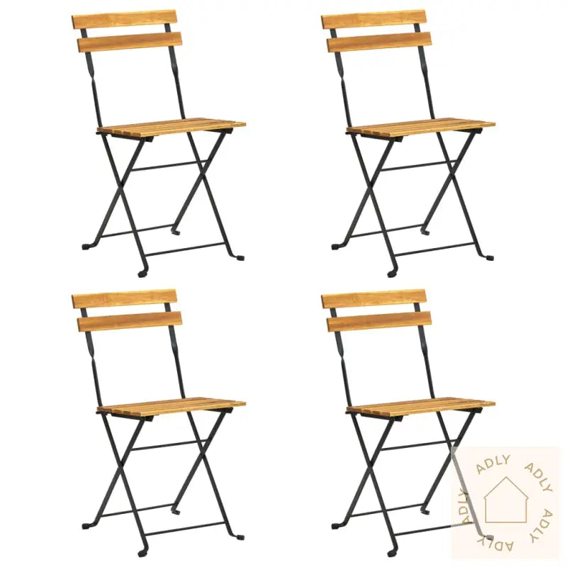 Sammenleggbare Bistrostoler 4 Stk Heltre Akasie