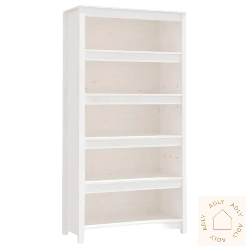 Heltre furu bokhylle 80x35x154 med fem hyller i moderne design