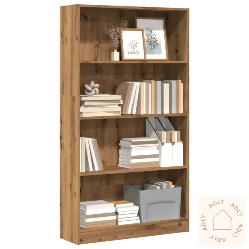 Bokhylle Artisan Eik 80X24X143 Cm Konstruert Tre