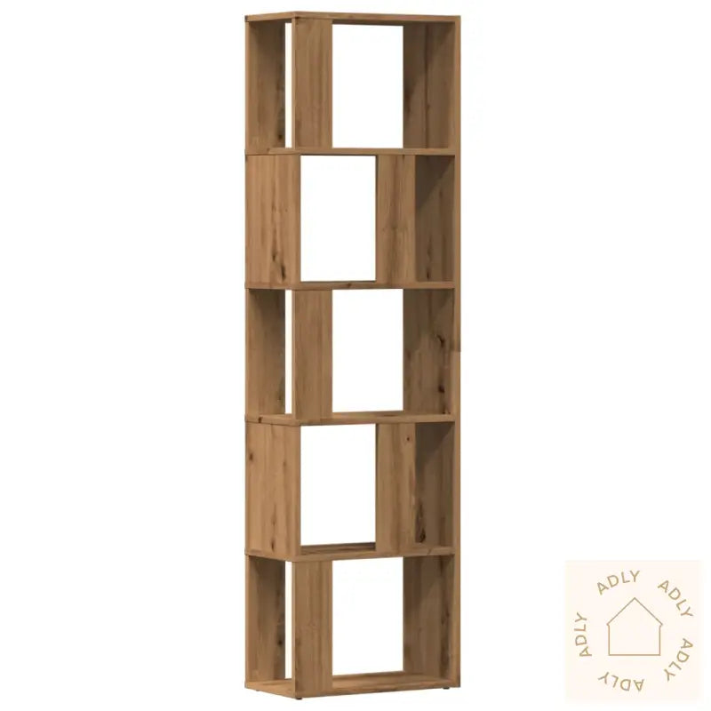 Bokhylle Artisan Eik 45X24X159 Cm Konstruert Tre