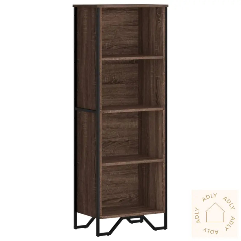 Bokhylle Brun Eik 50X31X137,5 Cm Konstruert Tre