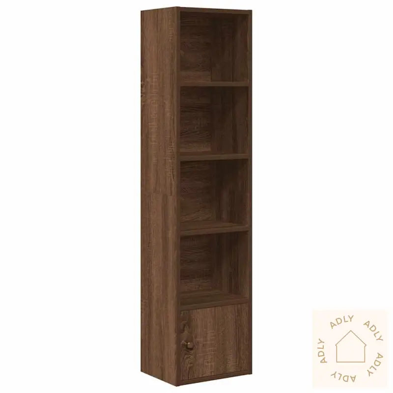 Bokhylle Brun Eik 31X24X127 Cm Konstruert Tre