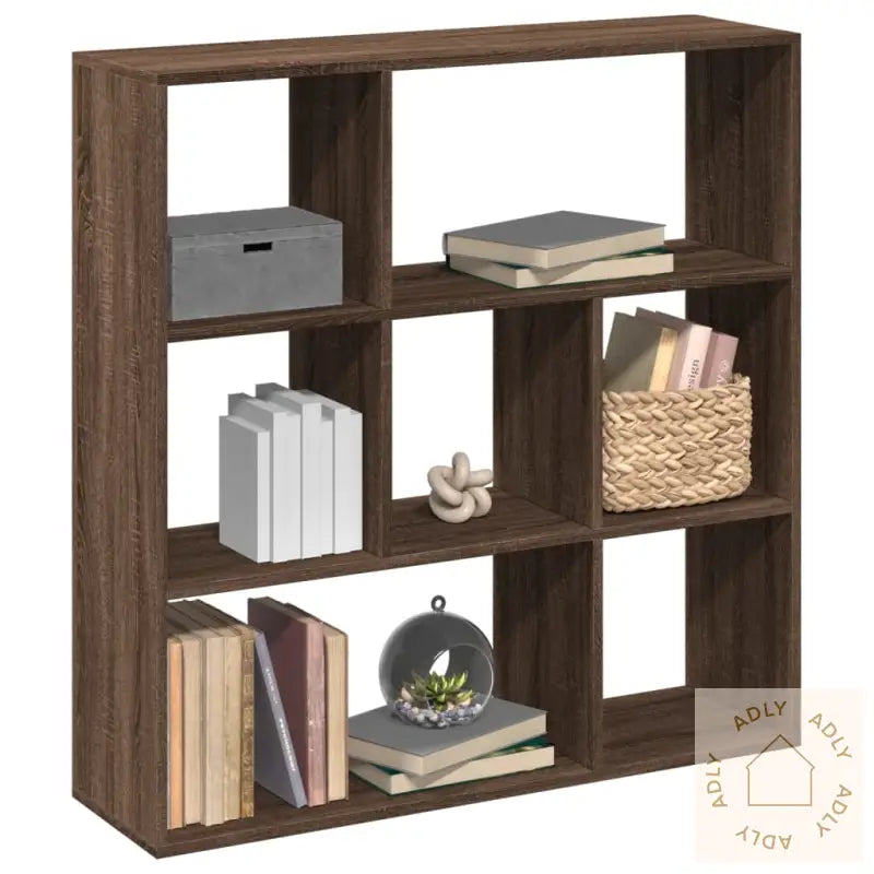 Romdeler Bokhylle Brun Eik 102X29X103,5 Cm Konstruert Tre