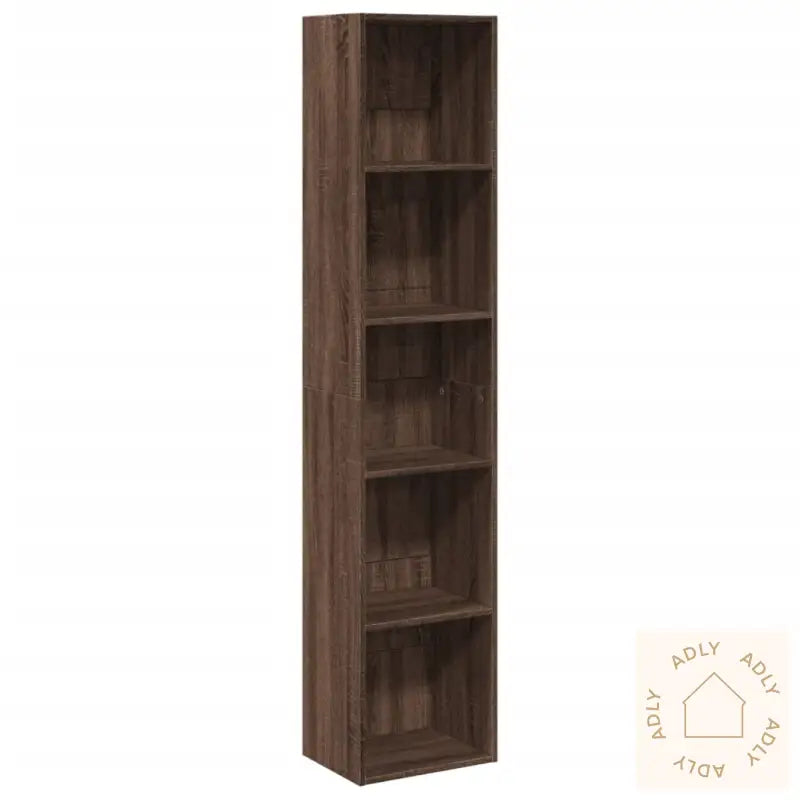 Bokhylle Brun Eik 40X30X189 Cm Konstruert Tre