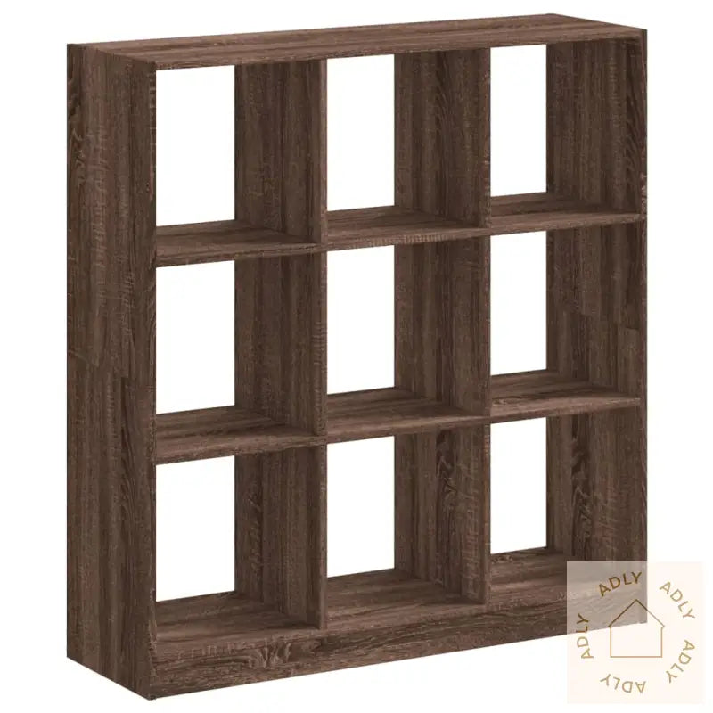 Bokhylle Brun Eik 102X32X108 Cm Konstruert Tre