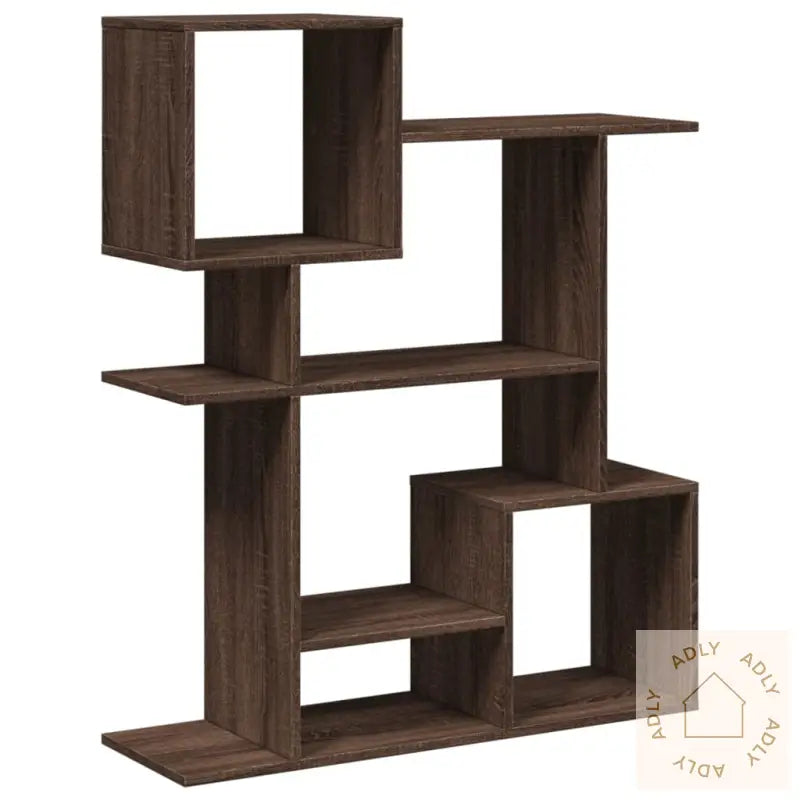 Romdeler Bokhylle Brun Eik 92X29X112 Cm Konstruert Tre