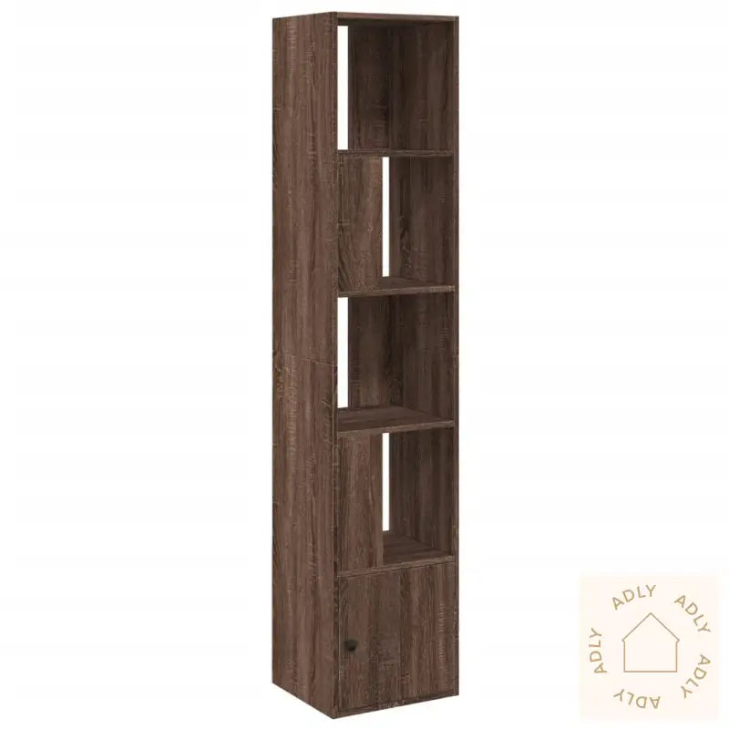 Bokhylle Brun Eik 40X36X189 Cm Konstruert Tre