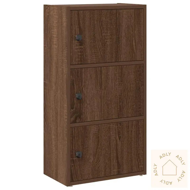Bokhylle Brun Eik 40X24X77 Cm Konstruert Tre