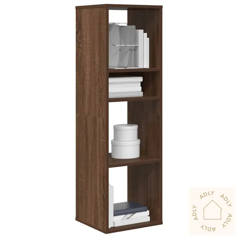Bokhylle Brun Eik 34X31X112 Cm Konstruert Tre