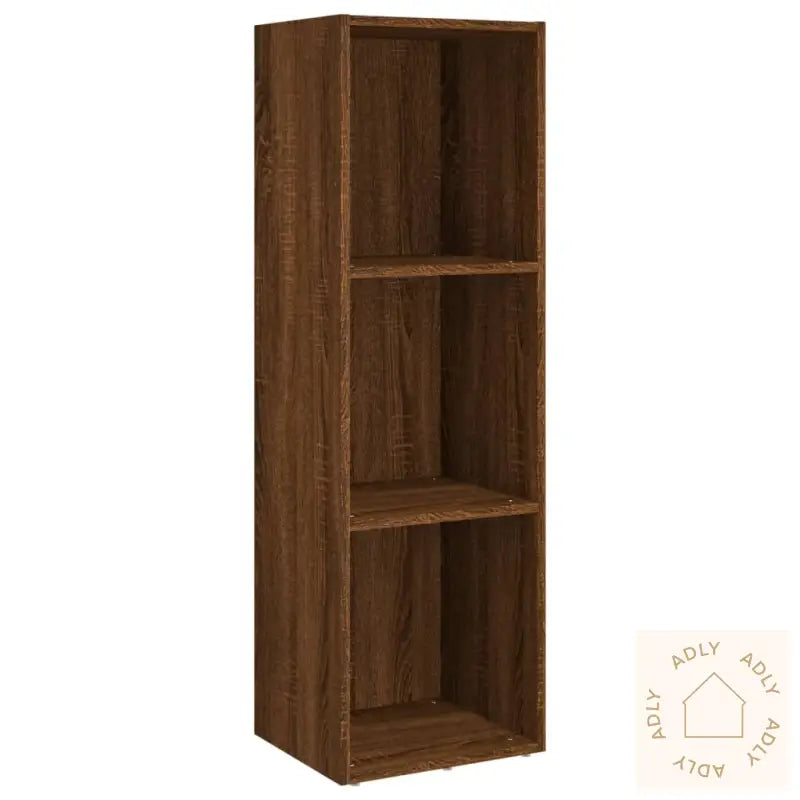 Bokhylle/Tv-Benk Brun Eik 36X30X114 Cm Konstruert Tre