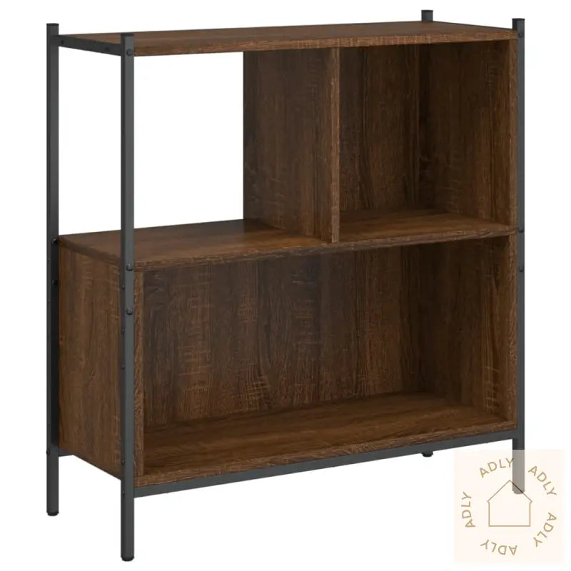 Bokhylle Brun Eik 72X28X77,5 Cm Konstruert Tre