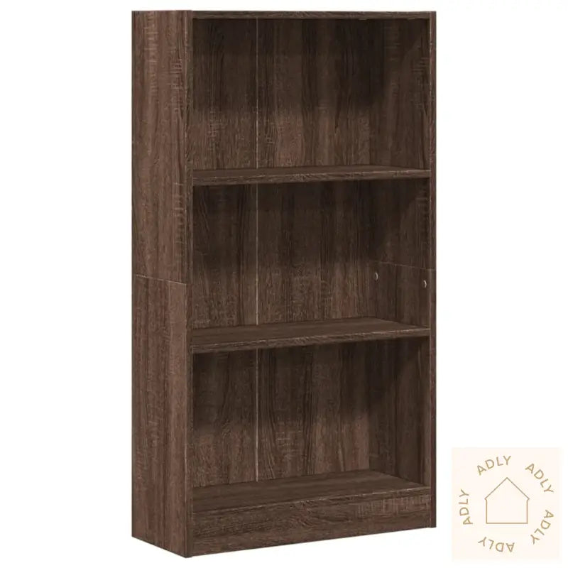 Bokhylle Brun Eik 60X24X109 Cm Konstruert Tre
