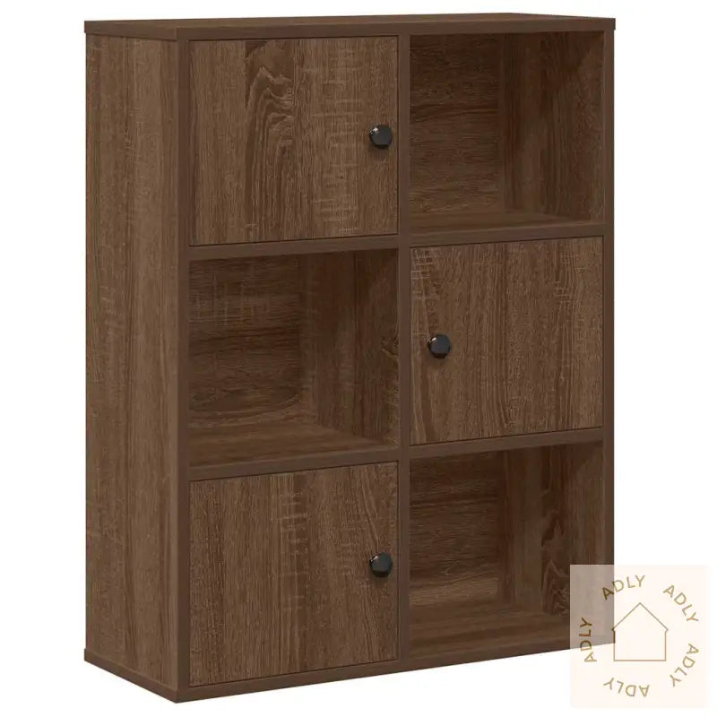 Bokhylle Brun Eik 60X24X76,5 Cm Konstruert Tre