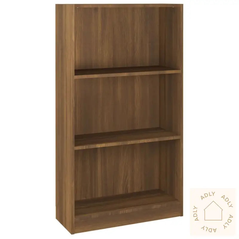 Bokhylle Brun Eik 60X24X109 Cm Konstruert Tre