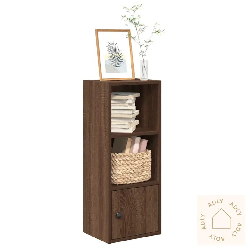 Bokhylle Brun Eik 31X24X77 Cm Konstruert Tre