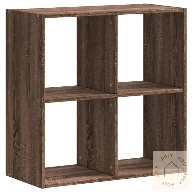 Bokhylle Brun Eik 68,5X32X68,5 Cm Konstruert Tre