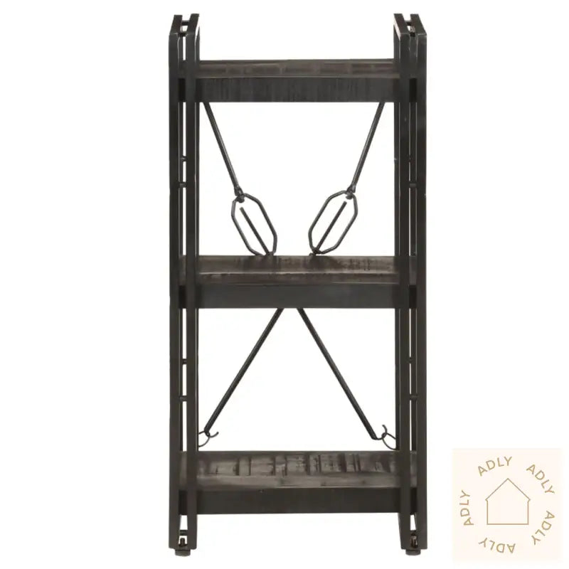 Bokhylle 3 Etasjer Svart 40X30X80 Cm Heltre Mango