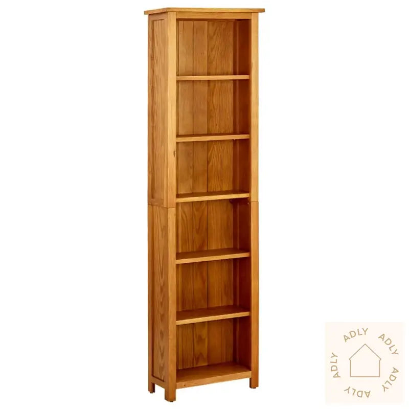 Bokhylle 6 Etasjer 52X22X180 Cm Heltre Eik