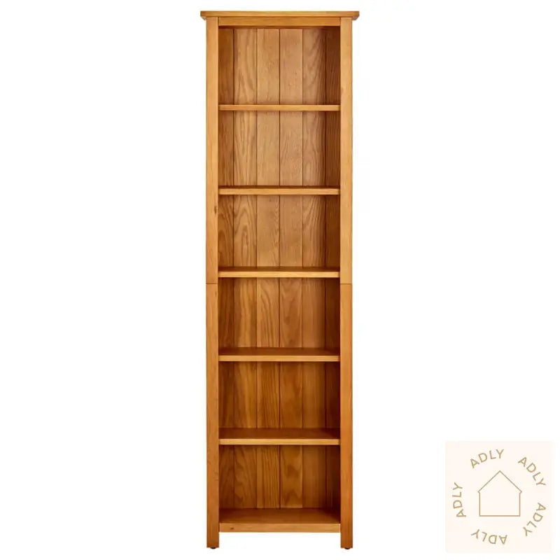 Bokhylle 6 Etasjer 52X22X180 Cm Heltre Eik