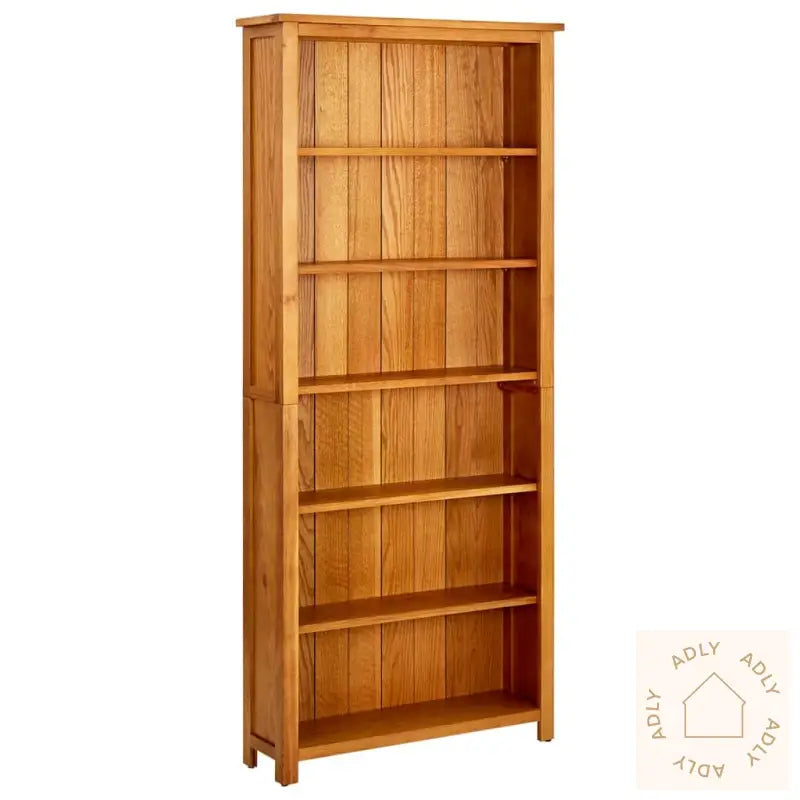 6-Etasjers Bokhylle 80X22,5X180 Cm Heltre Eik