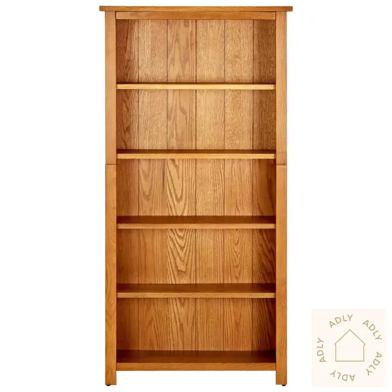 Bokhylle 5 Etasjer 70X22X140 Cm Heltre Eik