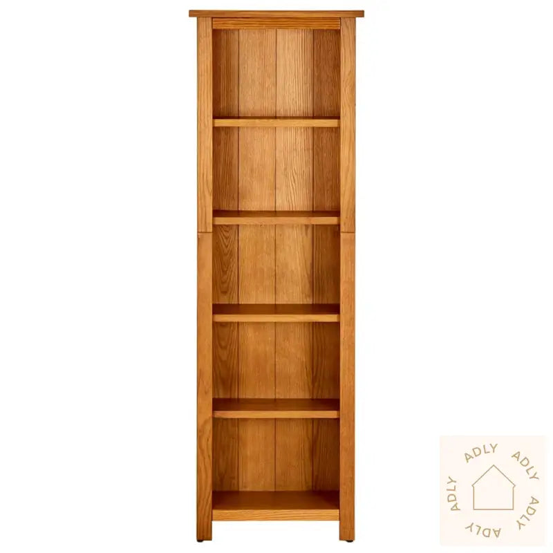 Bokhylle 5 Etasjer 45X22X140 Cm Heltre Eik