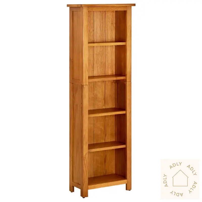 Bokhylle 5 Etasjer 45X22X140 Cm Heltre Eik