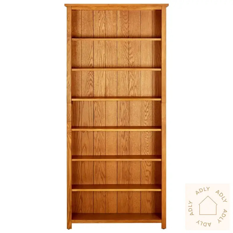 Bokhylle 7 Etasjer 90X22,5X200 Cm Heltre Eik