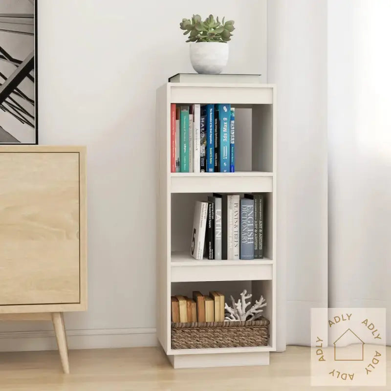 Bokhylle/Romdeler Hvit 40X35X103 Cm Heltre Furu
