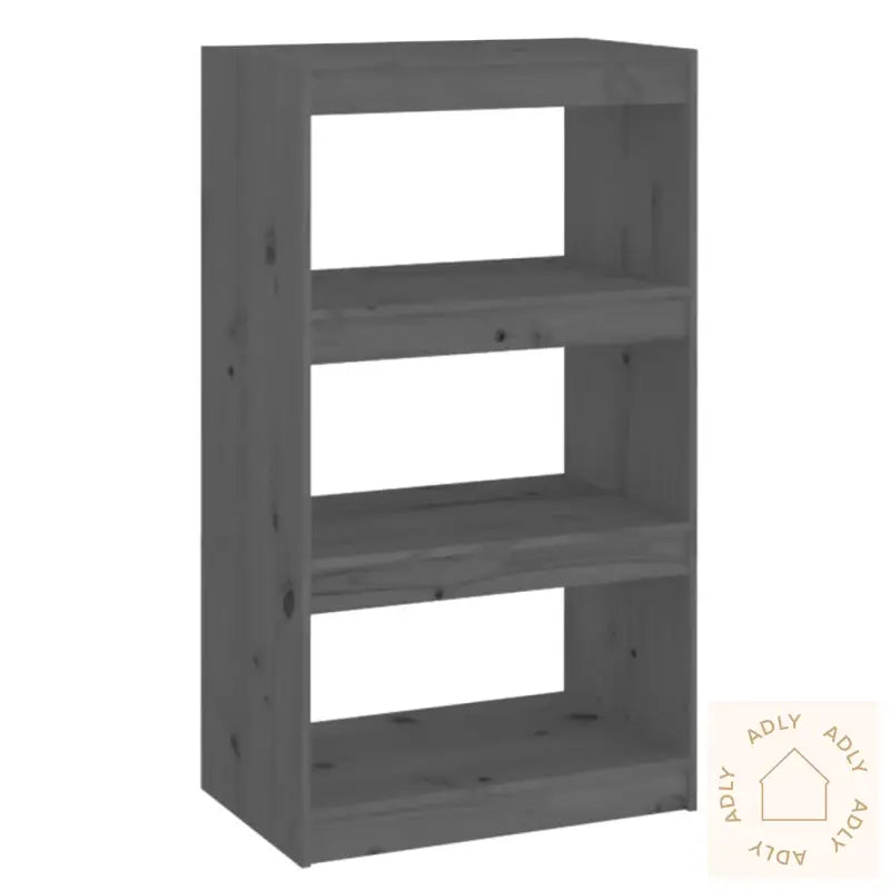 Bokhylle/Romdeler Grå 60X30X103,5 Cm Heltre Furu