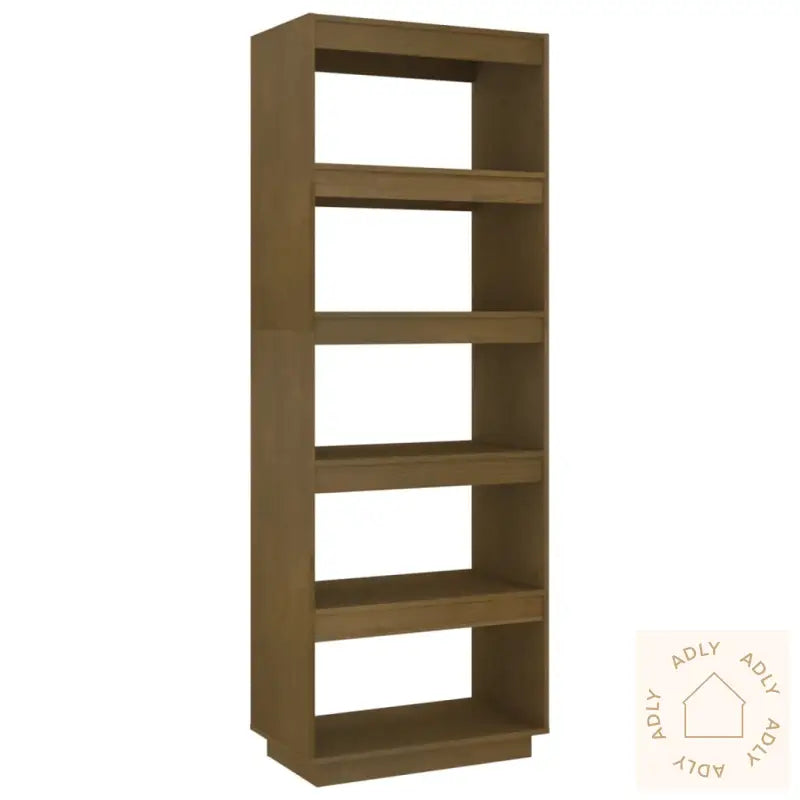 Bokhylle/Romdeler Honningbrun 60X35X167 Cm Heltre Furu