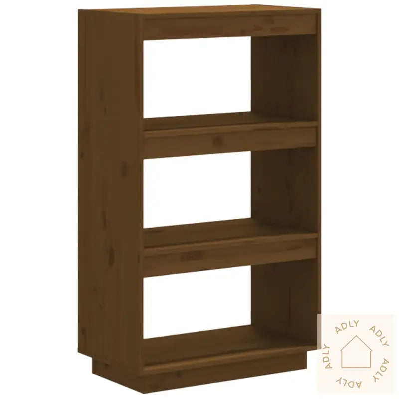 Bokhylle/Romdeler Honningbrun 60X35X103 Cm Heltre Furu