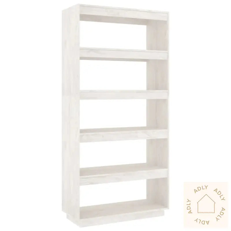 Bokhylle/Romdeler Hvit 80X35X167 Cm Heltre Furu