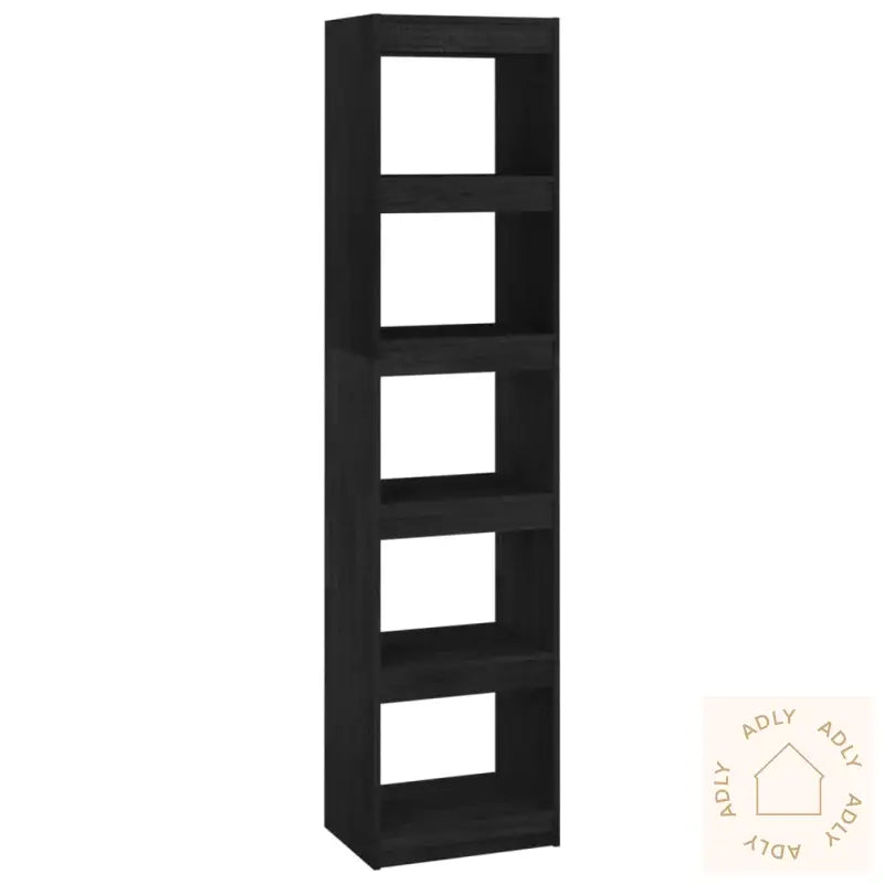Bokhylle/Romdeler 40X30X167,5 Cm Svart Heltre Furu