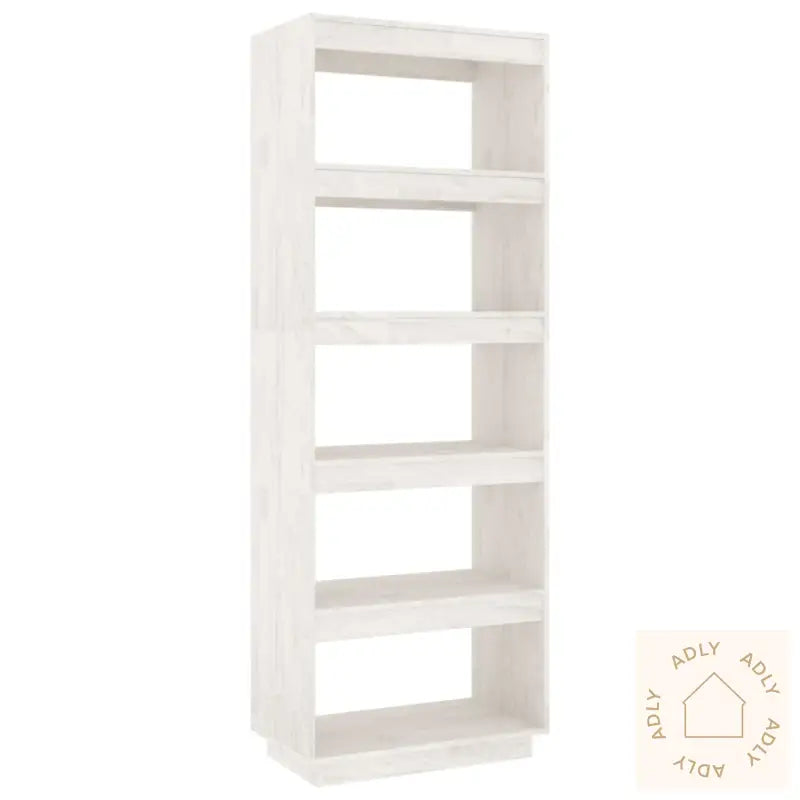 Bokhylle/Romdeler Hvit 60X35X167 Cm Heltre Furu