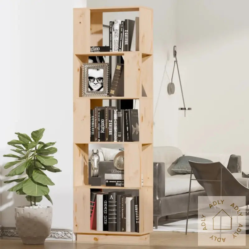 Bokhylle/Romdeler 51X25X163,5 Cm Heltre Furu
