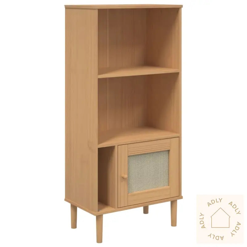 Bokhylle Senja Brun 60X35X130 Cm Heltre Furu