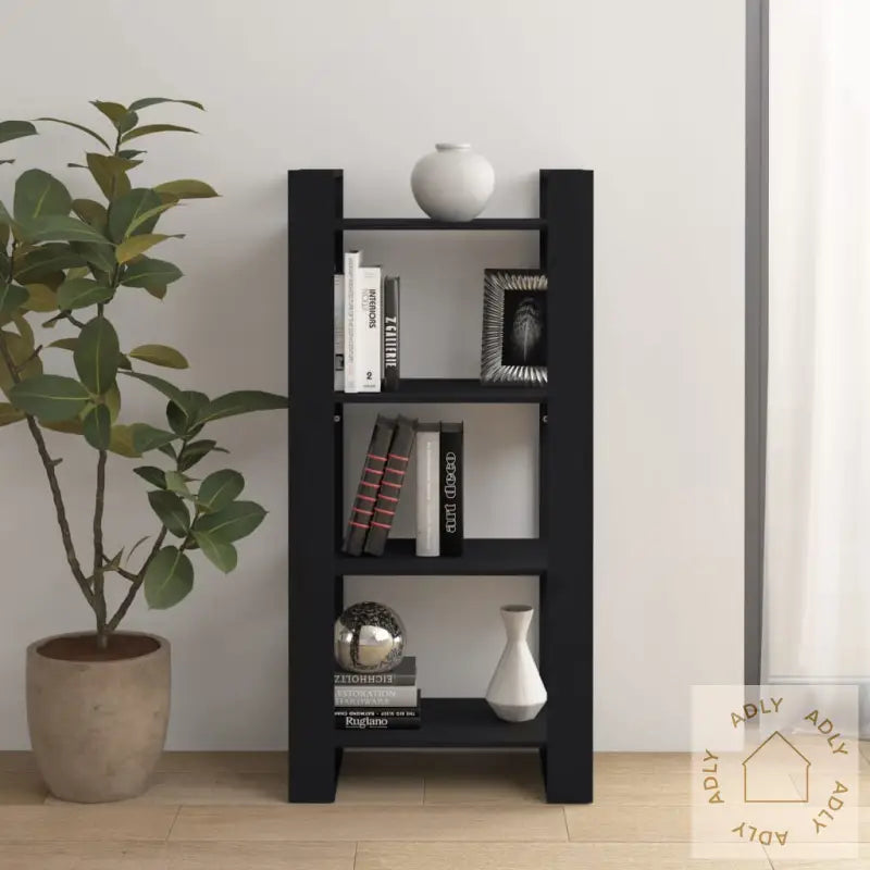 Bokhylle/Romdeler Svart 60X35X125 Cm Heltre