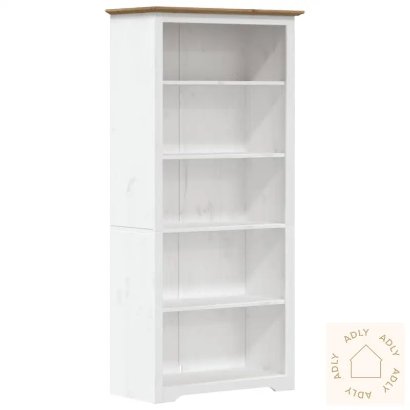 Bokhylle Bodo Brun 82X40X173 Cm Heltre Furu 5 Etasjer
