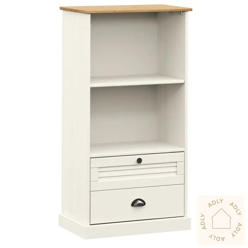 Bokhylle Vigo Hvit 60X35X114,5 Cm Heltre Furu